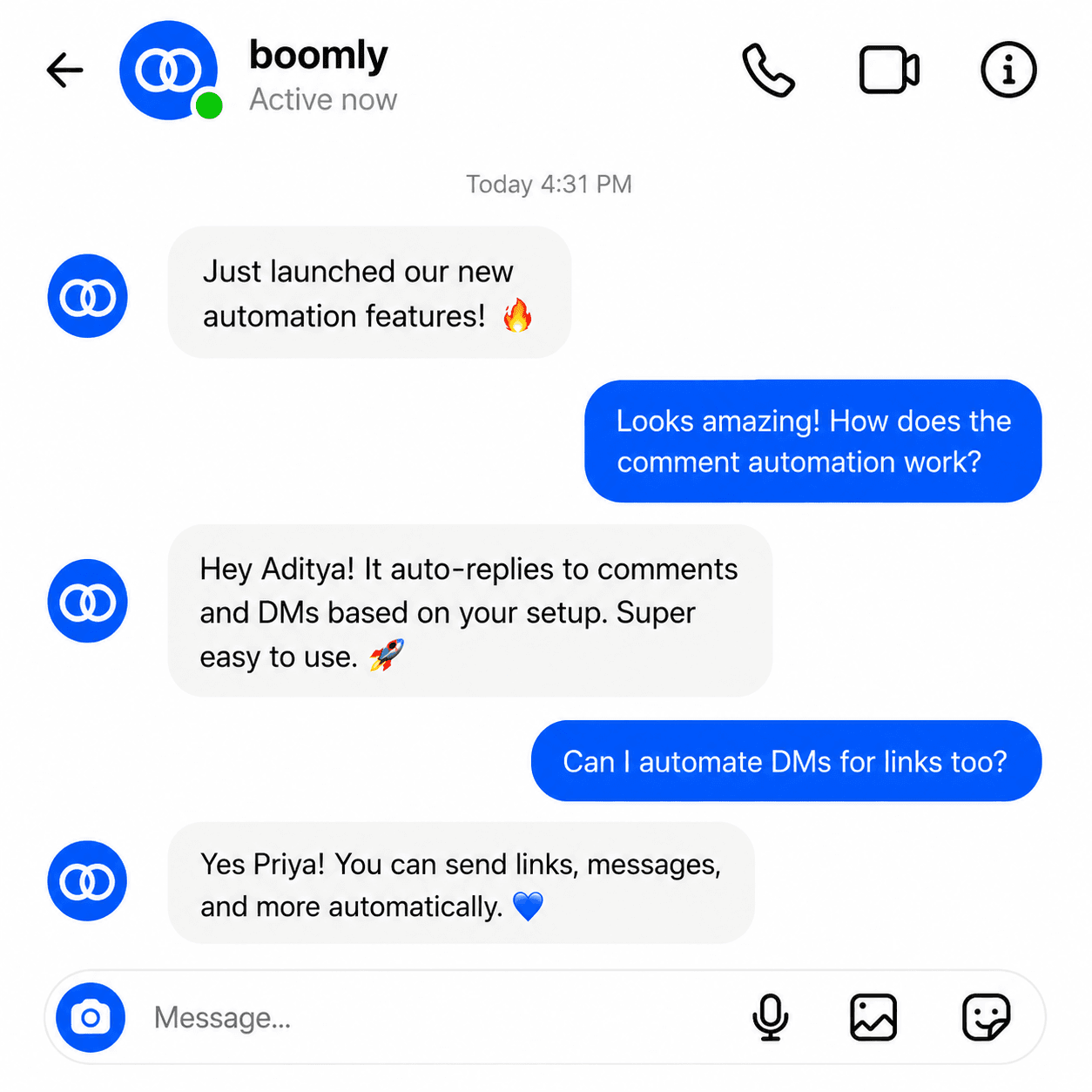 Instagram comment automation sending DMs from comments