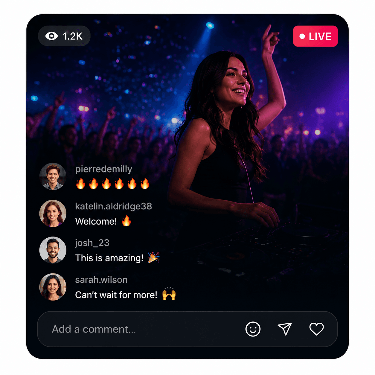 Instagram live comment automation