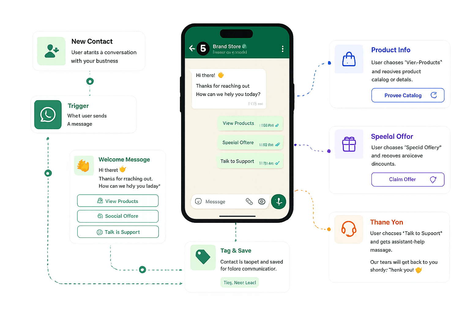 AI WhatsApp chatbot automation