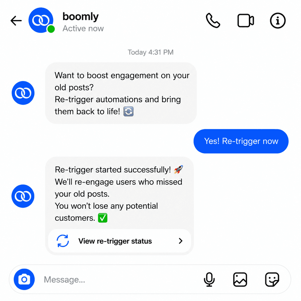 Instagram re-trigger and follow-up automation